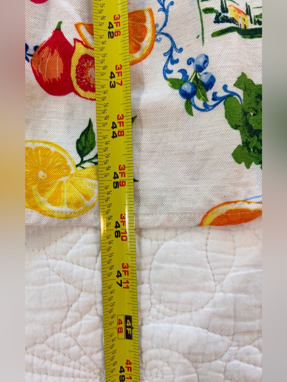 PRELOVED SZ M Jane & Delancey Tiered Maxi Dress in White with Bright Citrus - Picture 5 of 6